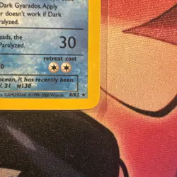 Pokemon Dark Gyarados TCG Team Rocket Prerelease Card 8/82 Holo - Image 4