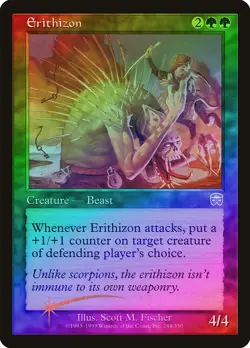 Erithizon FOIL Mercadian Masques NM Green Rare MAGIC GATHERING CARD ABUGames - Image 1