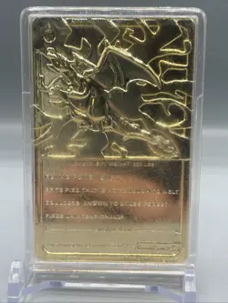 Pokemon Charizard Burger King 23K Gold Plated Card *with Case*, 1999 Vintage - Image 2