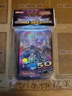YUGIOH DOUBLE DRAGON CARD SLEEVES 50 BRANDED NEW - Image 1