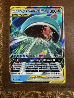 Pokemon Magikarp & Wailord GX TAG TEAM Promo Holo SM166 SM Card - Image 1