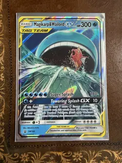 Pokemon Magikarp & Wailord GX TAG TEAM Promo Holo SM166 SM Card - Image 3