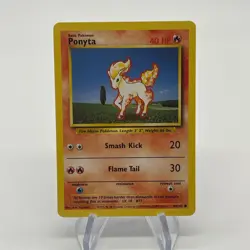 Ponyta 60/102 - Common 1999 English Base Set Pokemon Card - Near Mint (NM) & LP - Image 1
