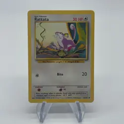 Rattata 61/102 - Common 1999 English Base Set Pokemon Card - Near Mint NM & LP - Image 1
