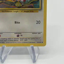 Rattata 61/102 - Common 1999 English Base Set Pokemon Card - Near Mint NM & LP - Image 5