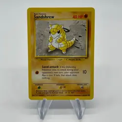 Sandshrew 62/102 - Common 1999 English Base Set Pokemon Card - Near Mint NM & LP - Image 1
