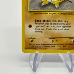 Sandshrew 62/102 - Common 1999 English Base Set Pokemon Card - Near Mint NM & LP - Image 4