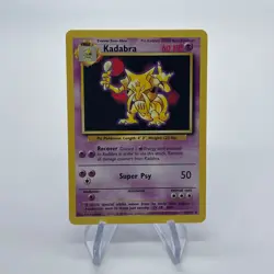 Kadabra 32/102 - Uncommon 1999 English Base Set Pokemon Card - Near Mint & LP - Image 1