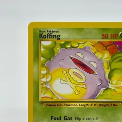 Koffing 51/102 - Common 1999 English Base Set Pokemon Card - Near Mint NM & LP - Image 3