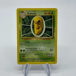 Kakuna 33/102 - Uncommon 1999 English Base Set Pokemon Card - Near Mint NM & LP - Image 1
