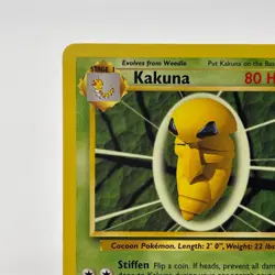 Kakuna 33/102 - Uncommon 1999 English Base Set Pokemon Card - Near Mint NM & LP - Image 2