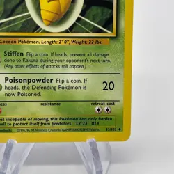 Kakuna 33/102 - Uncommon 1999 English Base Set Pokemon Card - Near Mint NM & LP - Image 5