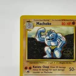 Machoke 34/102 - Uncommon 1999 English Base Set Pokemon Card - Near Mint NM & LP - Image 2