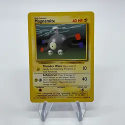 Magnemite 53/102 - Common 1999 English Base Set Pokemon Card - Near Mint & LP - Image 1