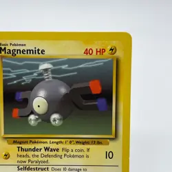 Magnemite 53/102 - Common 1999 English Base Set Pokemon Card - Near Mint & LP - Image 3