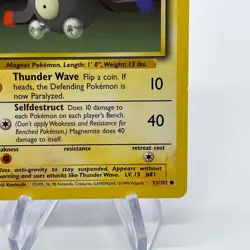 Magnemite 53/102 - Common 1999 English Base Set Pokemon Card - Near Mint & LP - Image 5