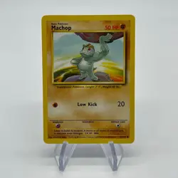 Machop 52/102 - Common 1999 English Base Set Pokemon Card - Near Mint (NM) & LP - Image 1