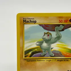 Machop 52/102 - Common 1999 English Base Set Pokemon Card - Near Mint (NM) & LP - Image 2