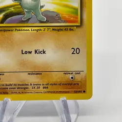 Machop 52/102 - Common 1999 English Base Set Pokemon Card - Near Mint (NM) & LP - Image 5