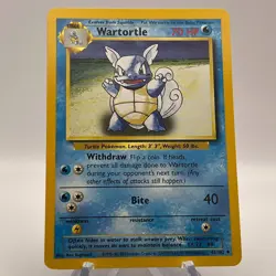Wartortle 42/102 - Uncommon - 1999 English Base Set Pokemon Card - LP - Image 1