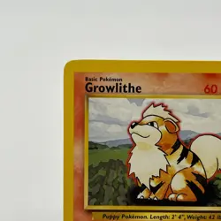 Growlithe 28/102 - Uncommon 1999 English Base Set Pokemon Card - Near Mint & LP - Image 2