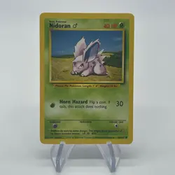 Nidoran 55/102 - Common 1999 English Base Set Pokemon Card - Near Mint (NM) & LP - Image 1