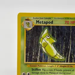 Metapod 54/102 - Common 1999 English Base Set Pokemon Card - Near Mint NM & LP - Image 2