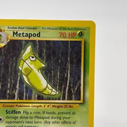 Metapod 54/102 - Common 1999 English Base Set Pokemon Card - Near Mint NM & LP - Image 3