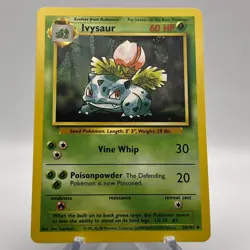 Ivysaur 30/102 - Uncommon - 1999 English Base Set Pokemon Card - LP - Image 1