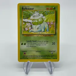 Bulbasaur 44/102 - Common 1999 English Base Set Pokemon Card - Near Mint NM & LP - Image 4
