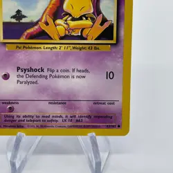 Abra 43/102 - Common 1999 English Base Set Pokemon Card - Near Mint (NM) & LP - Image 4