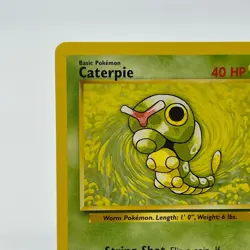 Caterpie 45/102 - Common 1999 English Base Set Pokemon Card - Near Mint NM & LP - Image 2