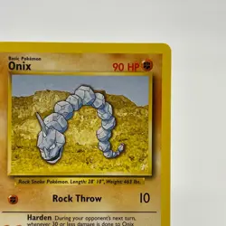 Onix 56/102 - Common 1999 English Base Set Pokemon Card - Near Mint (NM) & LP - Image 3
