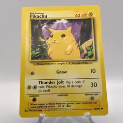 Pikachu 58/102 - Common - 1999 English Base Set Pokemon Card - LP - Image 1