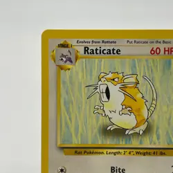 Raticate 40/102 - Uncommon 1999 English Base Set Pokemon Card - Near Mint & LP - Image 2