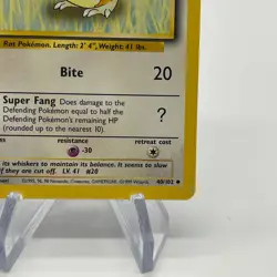 Raticate 40/102 - Uncommon 1999 English Base Set Pokemon Card - Near Mint & LP - Image 5