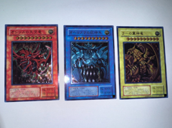 Yu-Gi-Oh Slifer Obelisk Ra God Card Set Ultimate Rare Alt Art Holo Anime Custom - Image 1