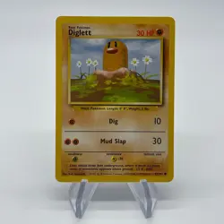 Diglett 47/102 - Common 1999 English Base Set Pokemon Card - Near Mint (NM) & LP - Image 1