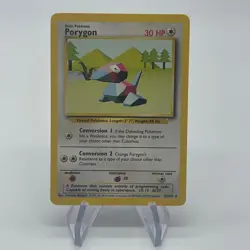 Porygon 39/102 - Uncommon 1999 English Base Set Pokemon Card - Near Mint NM & LP - Image 1