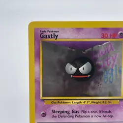 Gastly 50/102 - Common 1999 English Base Set Pokemon Card - Near Mint (NM) & LP - Image 2
