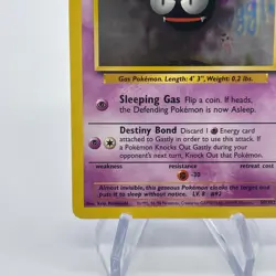 Gastly 50/102 - Common 1999 English Base Set Pokemon Card - Near Mint (NM) & LP - Image 4