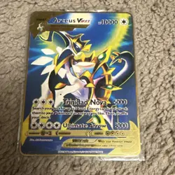 Pokemon Arceus VMAX Gold Foil metal 2022 Nintendo TCG English Collectible Card - Image 1