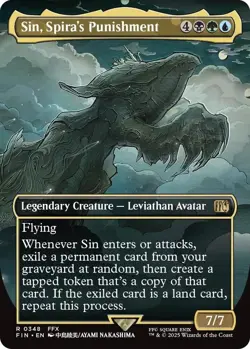 Sin, Spira's Punishment Borderless Foil - FIN 0348 NM - MTG Magic - Image 1