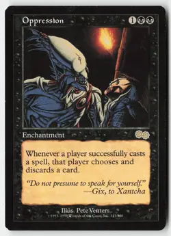 Oppression #143 (LP) Urza's Saga USG Magic MTG - Image 1