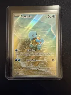 Pokemon Squirtle 170/165 Scarlet & Violet 151 Illustration Rare Holo 60 HP 2023 - Image 1