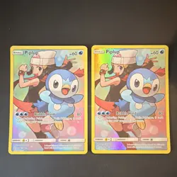 Pokemon TCG 2 Card Lot Holo Regular Piplup 239/236 English 2019 - Image 1
