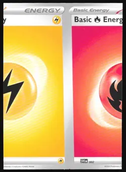 CRAZY MISCUT ERROR!!! Fire + Electric Energy SWSH Sword Shield 2020 Pokemon NFC - Image 1