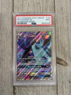 PSA 9 2017 Pokemon Sun & Moon Toxapex GX Guardians Rising Graded #136 - Image 1