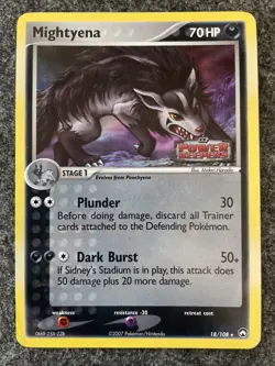 Mightyena - 18/108 - Reverse Holo Rare EX Power Keepers - Pokemon Card - MP - Image 1