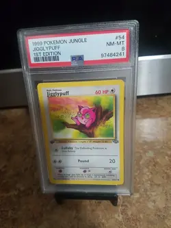 1999 Pokemon Jungle Jigglypuff 1st Edition Psa 8 - Image 1